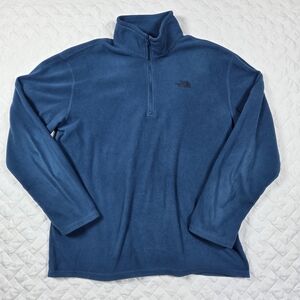 The North Face Blue Fleece Pullover 1/4 Zip L Pullover